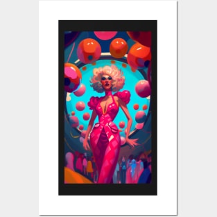 drag queen playfull Posters and Art